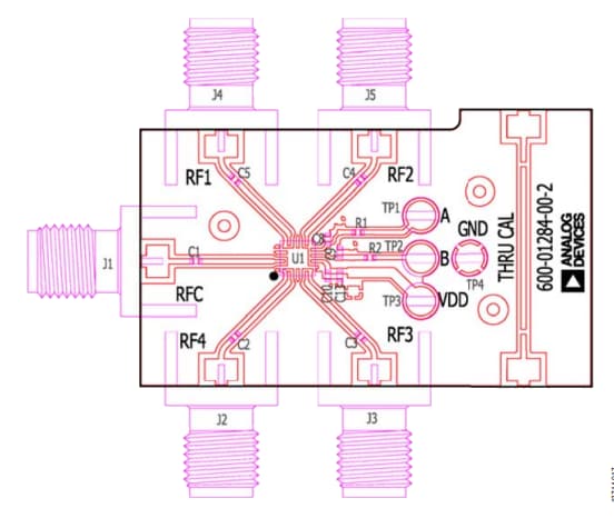 Schaltplan - Analog Devices Inc. EVAL-HMC7992 Evaluierungsboard